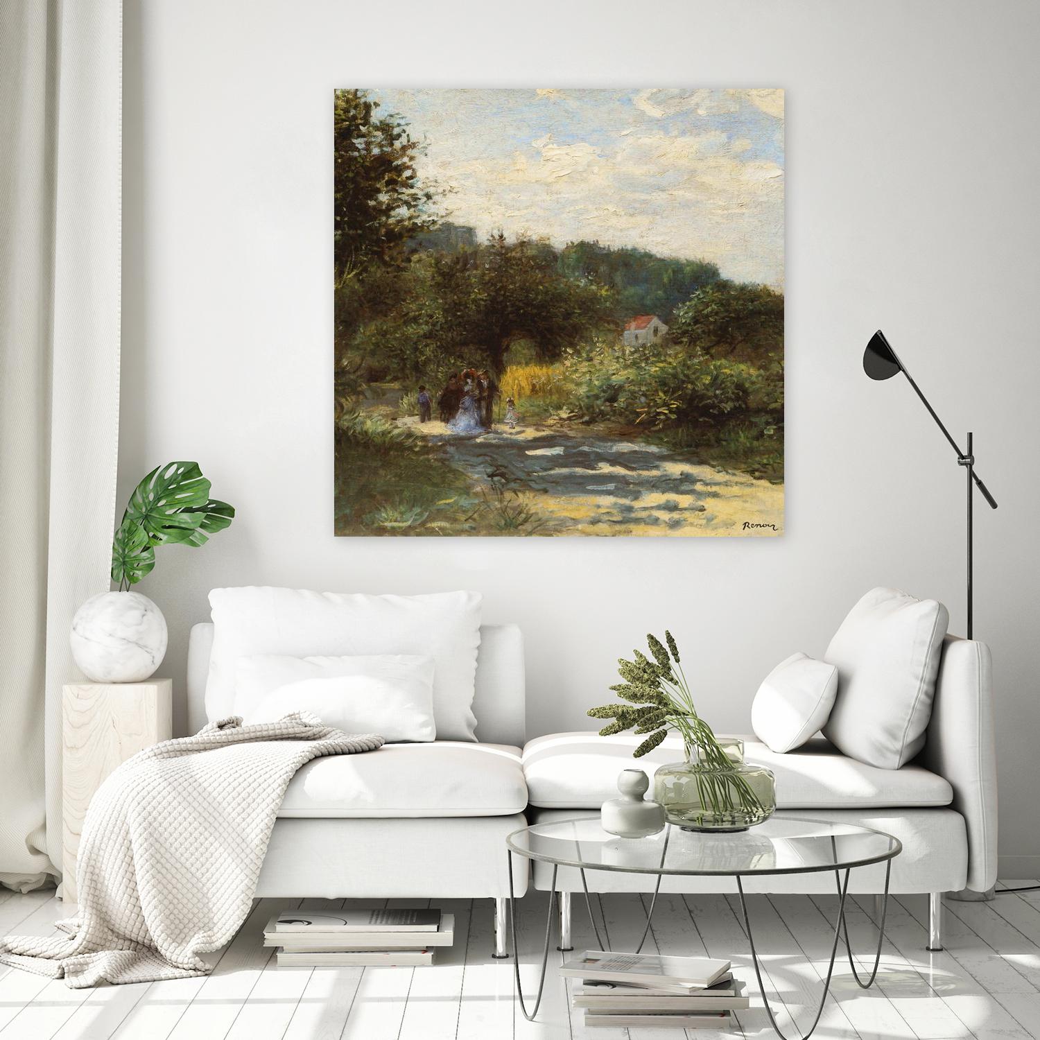 Une route à Louveciennes by Pierre-Auguste Renoir on GIANT ART - green masters promenade