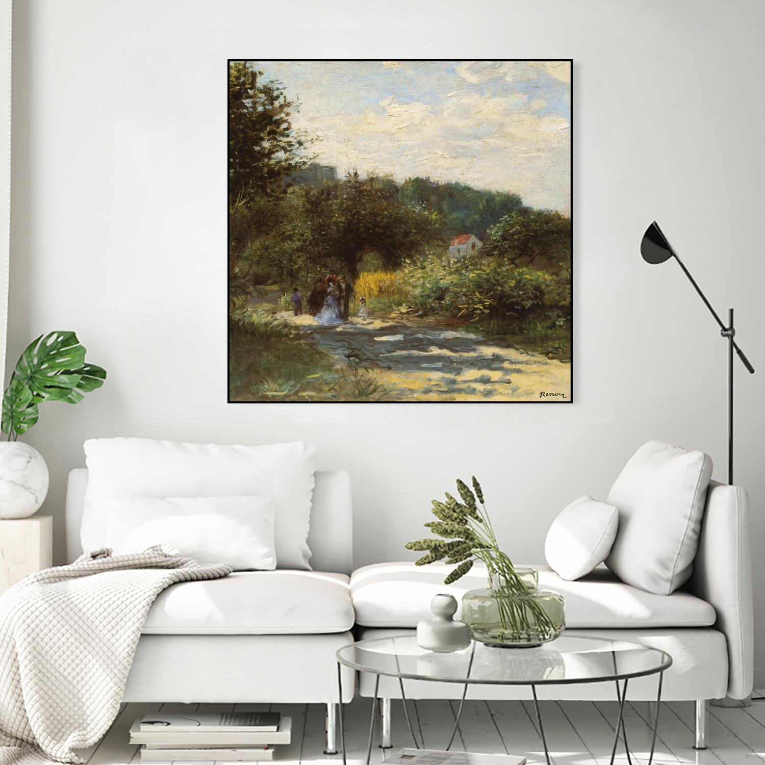 Une route à Louveciennes by Auguste Renoir on GIANT ART - green masters promenade