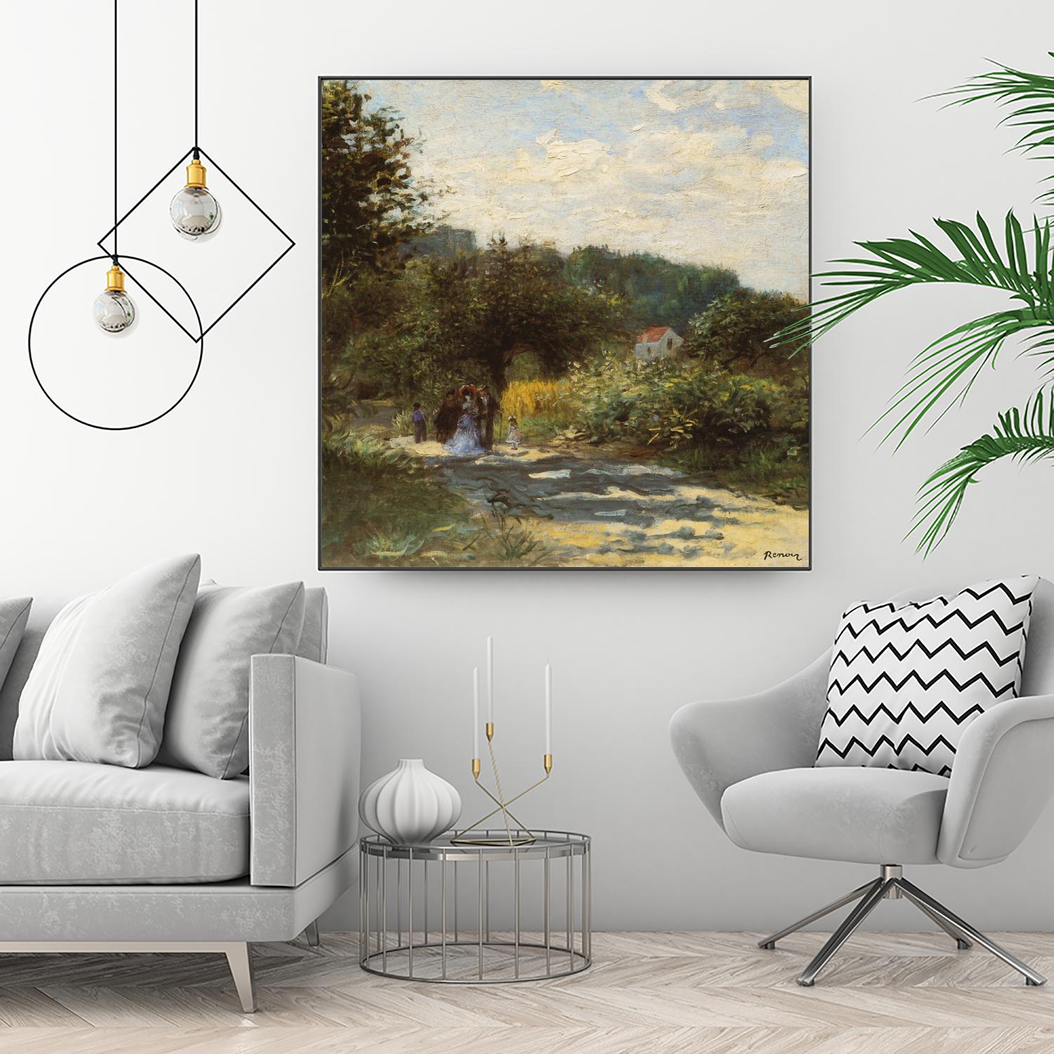 Une route à Louveciennes by Auguste Renoir on GIANT ART - green masters promenade