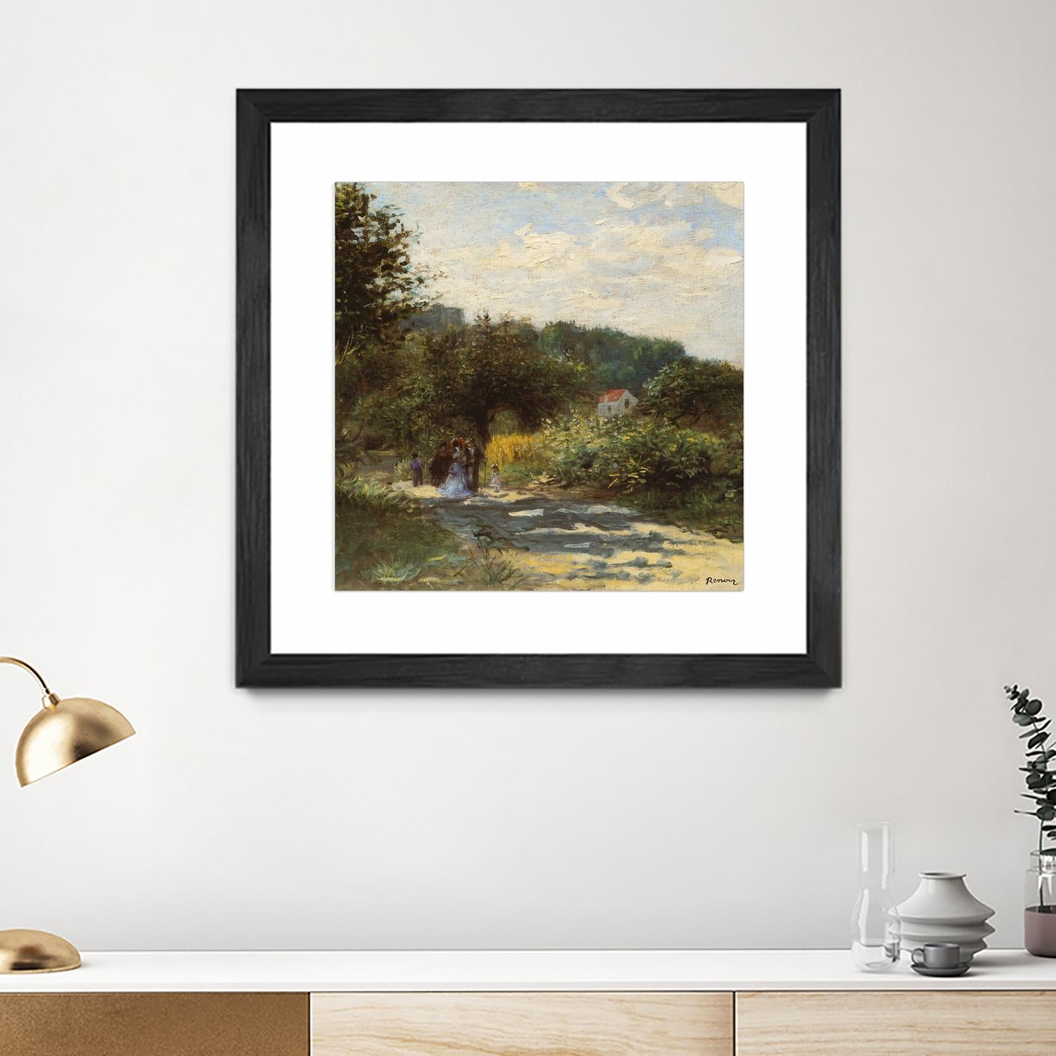 Une route à Louveciennes by Auguste Renoir on GIANT ART - green masters promenade