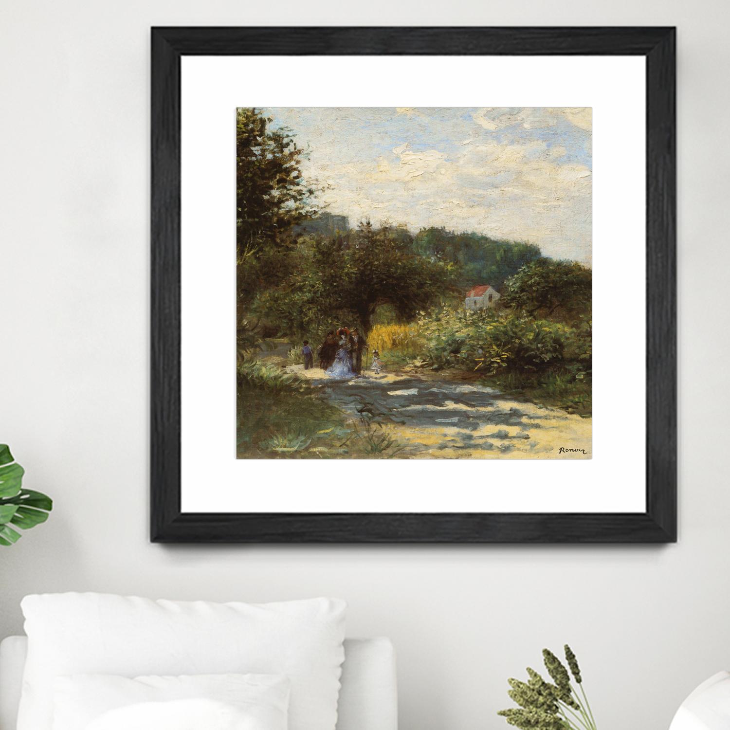 Une route à Louveciennes by Auguste Renoir on GIANT ART - green masters promenade