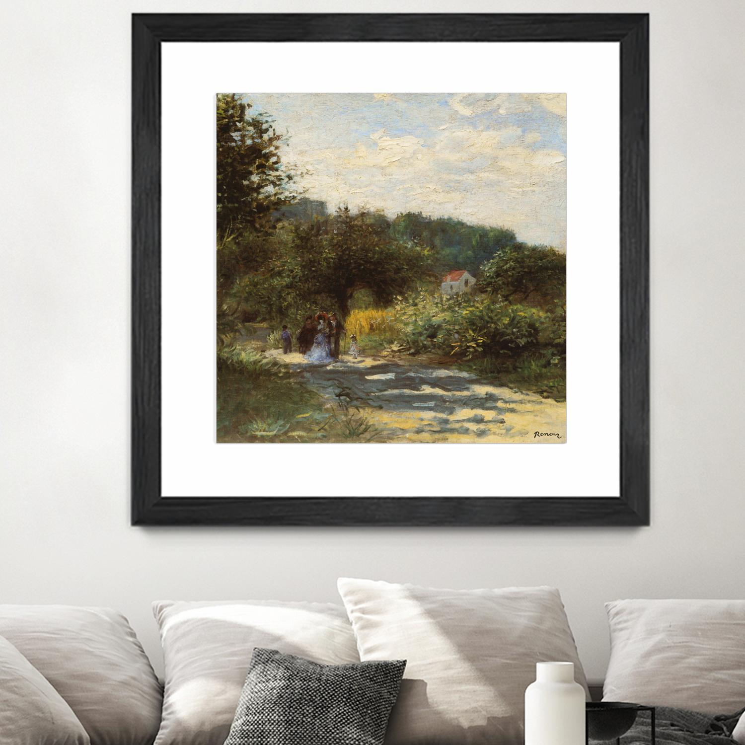 Une route à Louveciennes by Auguste Renoir on GIANT ART - green masters promenade