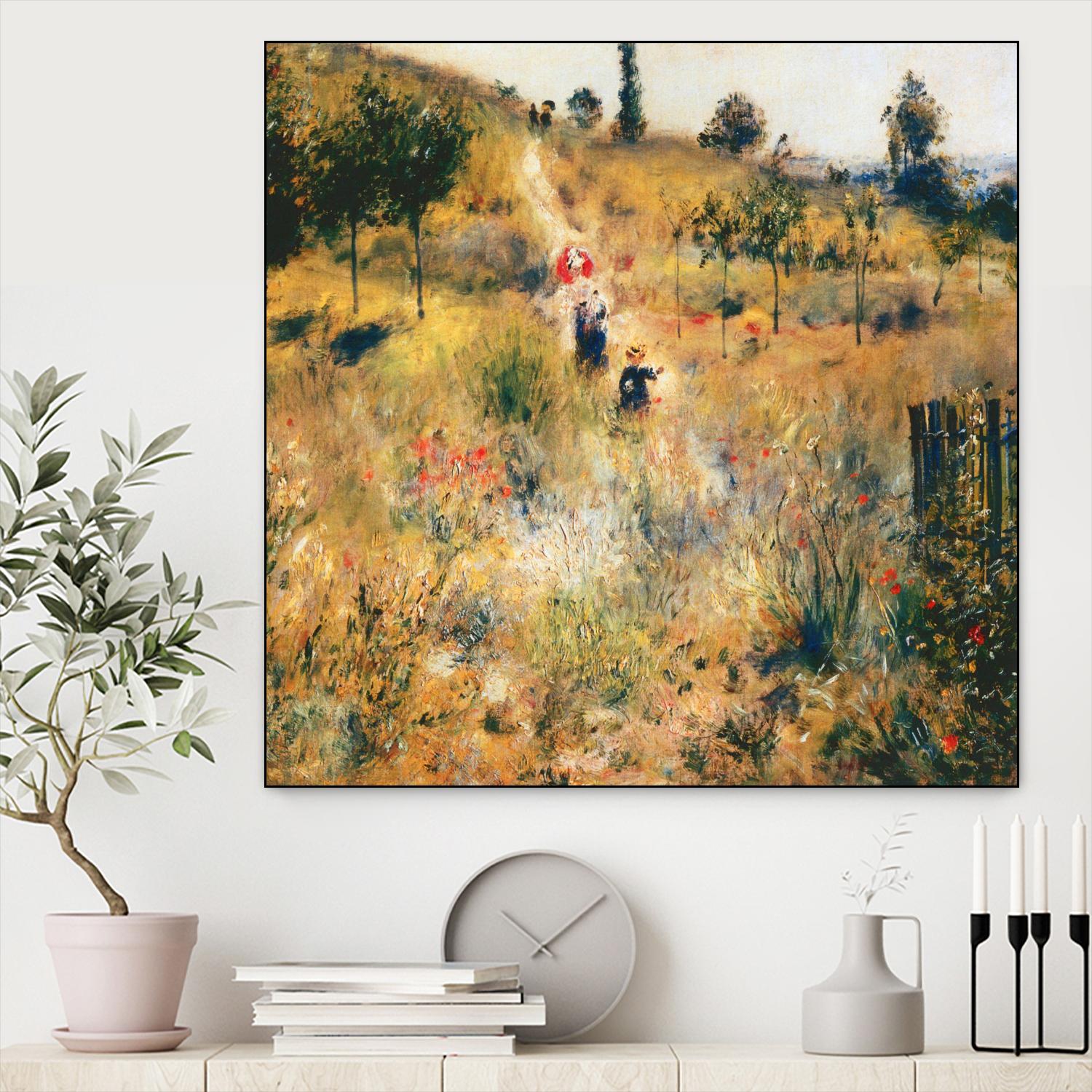 Chemin montant dans les hautes herbes by Auguste Renoir on GIANT ART - green masters