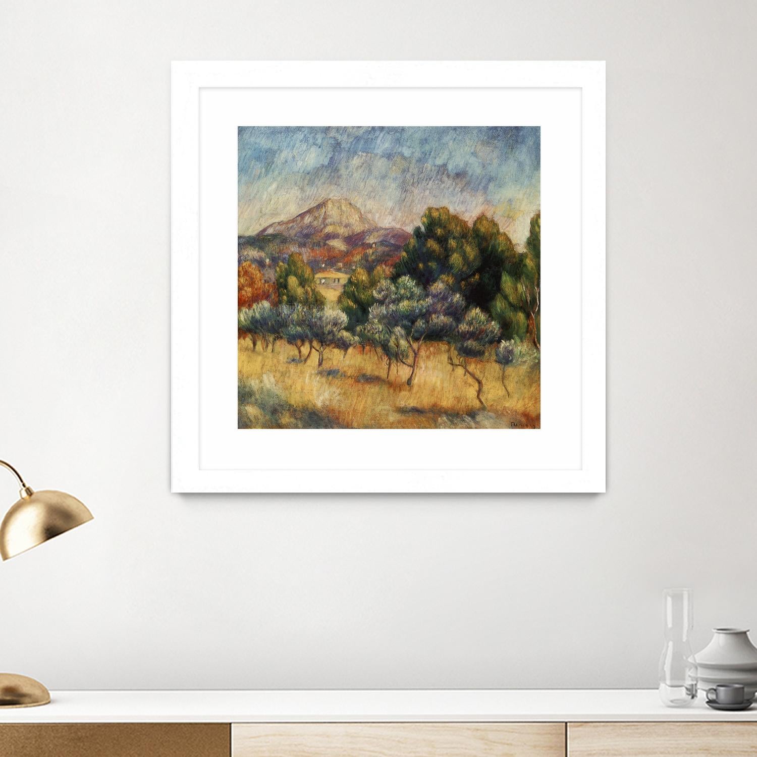 La mpontagne sainte victoire by Auguste Renoir on GIANT ART - blue masters