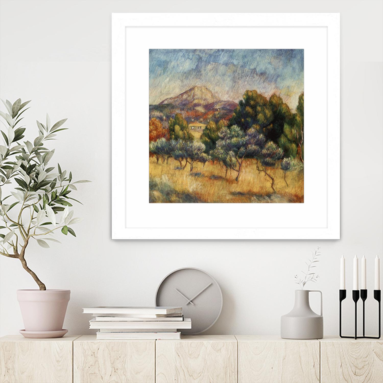 La mpontagne sainte victoire by Auguste Renoir on GIANT ART - blue masters