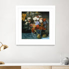 Fleurs dans un pot en faïance by Auguste Renoir on GIANT ART - red flowers