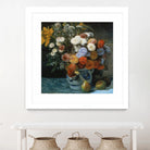 Fleurs dans un pot en faïance by Auguste Renoir on GIANT ART - red flowers