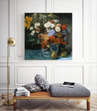 Fleurs dans un pot en faïance by Pierre-Auguste Renoir on GIANT ART - red flowers