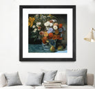 Fleurs dans un pot en faïance by Auguste Renoir on GIANT ART - red flowers