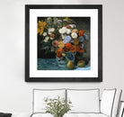 Fleurs dans un pot en faïance by Auguste Renoir on GIANT ART - red flowers