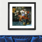 Fleurs dans un pot en faïance by Auguste Renoir on GIANT ART - red flowers