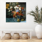 Fleurs dans un pot en faïance by Pierre-Auguste Renoir on GIANT ART - red flowers