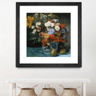 Fleurs dans un pot en faïance by Auguste Renoir on GIANT ART - red flowers