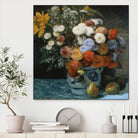 Fleurs dans un pot en faïance by Auguste Renoir on GIANT ART - red flowers