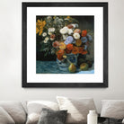 Fleurs dans un pot en faïance by Auguste Renoir on GIANT ART - red flowers