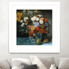 Fleurs dans un pot en faïance by Auguste Renoir on GIANT ART - red flowers