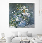 Bouquet Printanier by Auguste Renoir on GIANT ART - blue flowers floral
