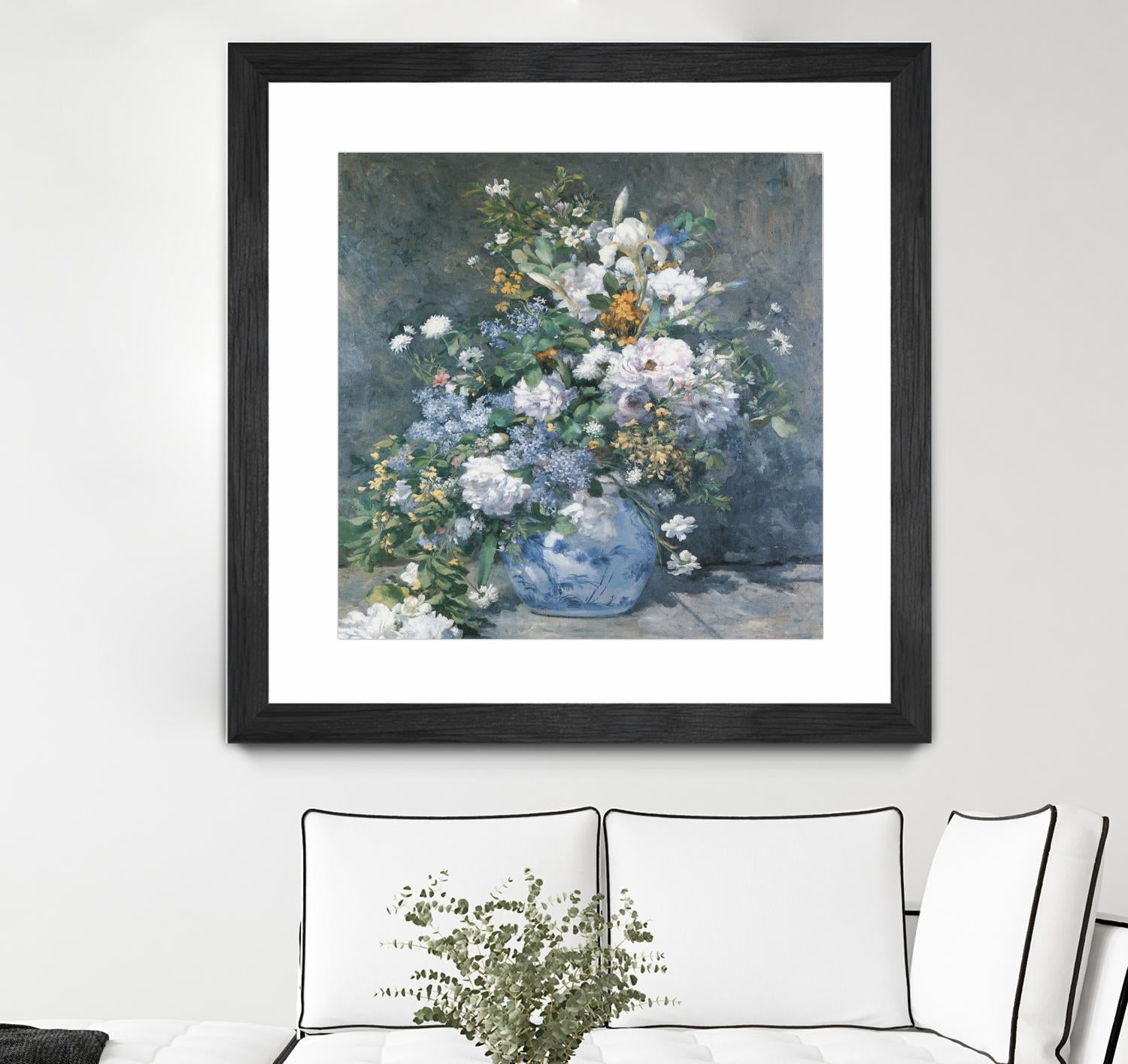 Bouquet Printanier by Auguste Renoir on GIANT ART - blue flowers floral