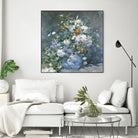 Bouquet Printanier by Auguste Renoir on GIANT ART - blue flowers floral