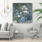 Bouquet Printanier by Auguste Renoir on GIANT ART - blue flowers floral