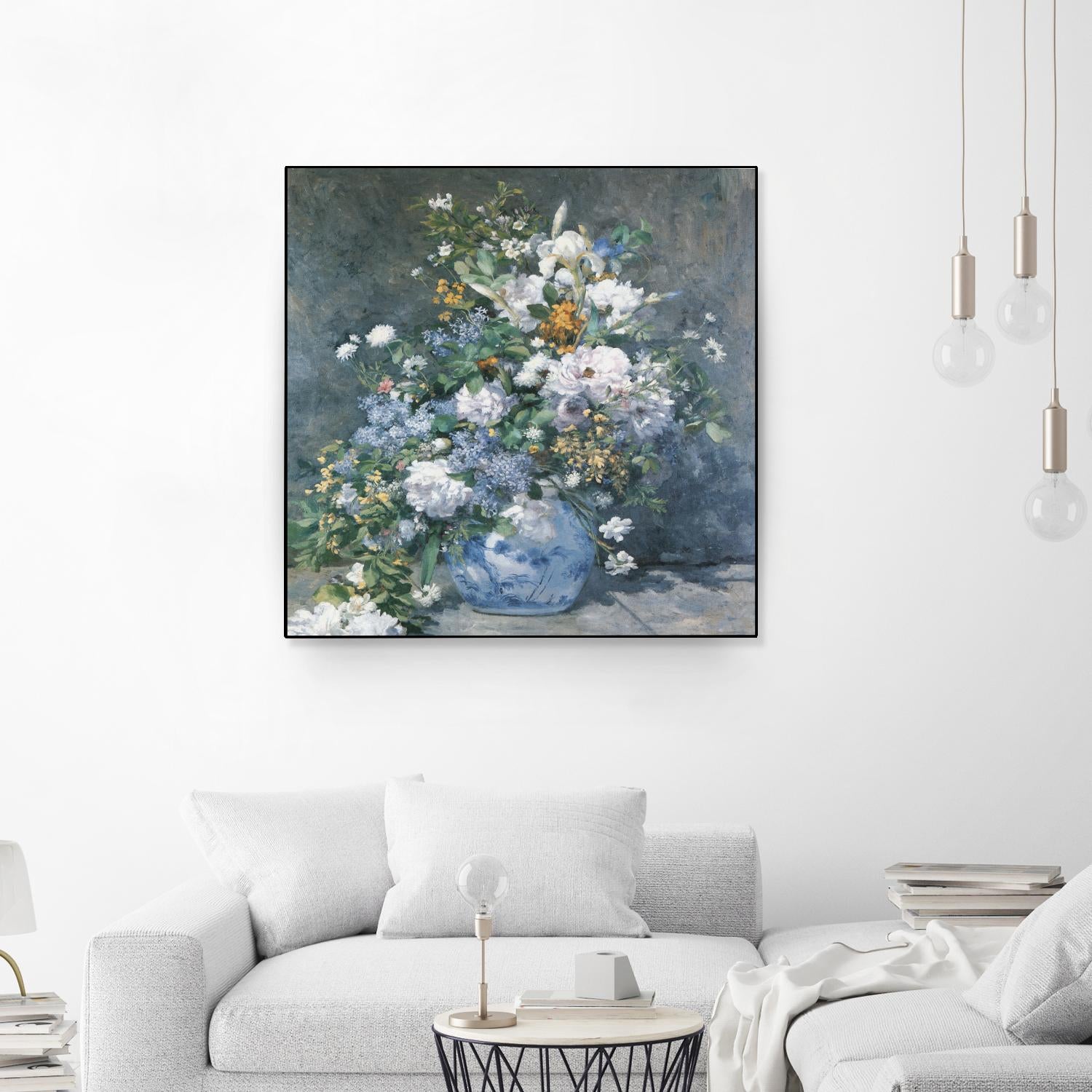 Bouquet Printanier by Auguste Renoir on GIANT ART - blue flowers floral