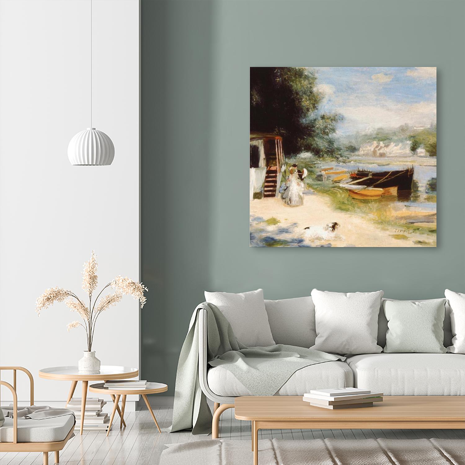 Vue de Bougival by Pierre-Auguste Renoir on GIANT ART - beige masters renoir
