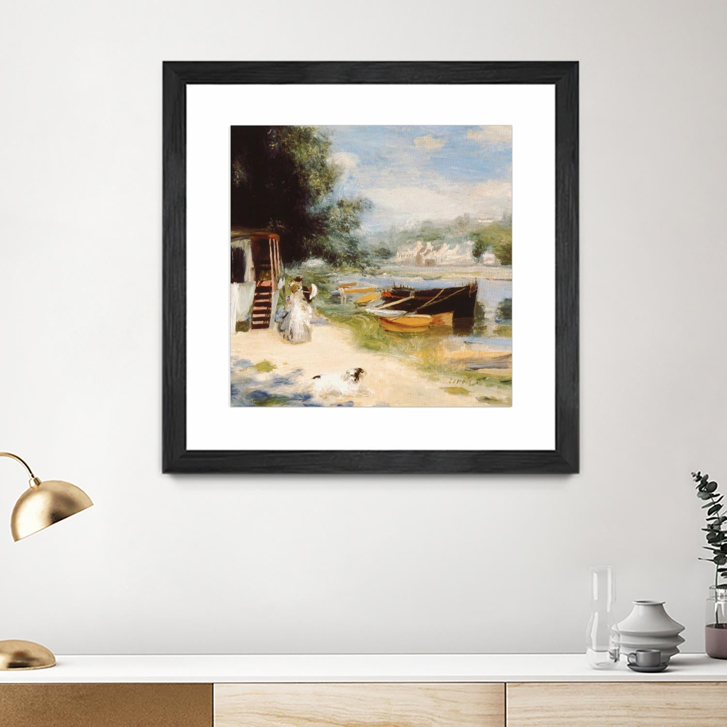 Vue de Bougival by Auguste Renoir on GIANT ART - beige masters renoir