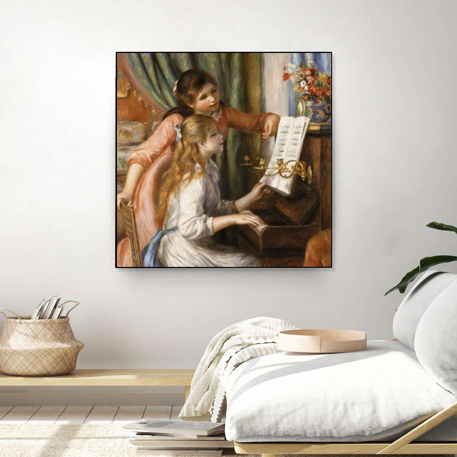 Jeunes filles au piano by Auguste Renoir on GIANT ART - beige figurative young women