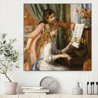 Jeunes filles au piano by Auguste Renoir on GIANT ART - beige figurative young women