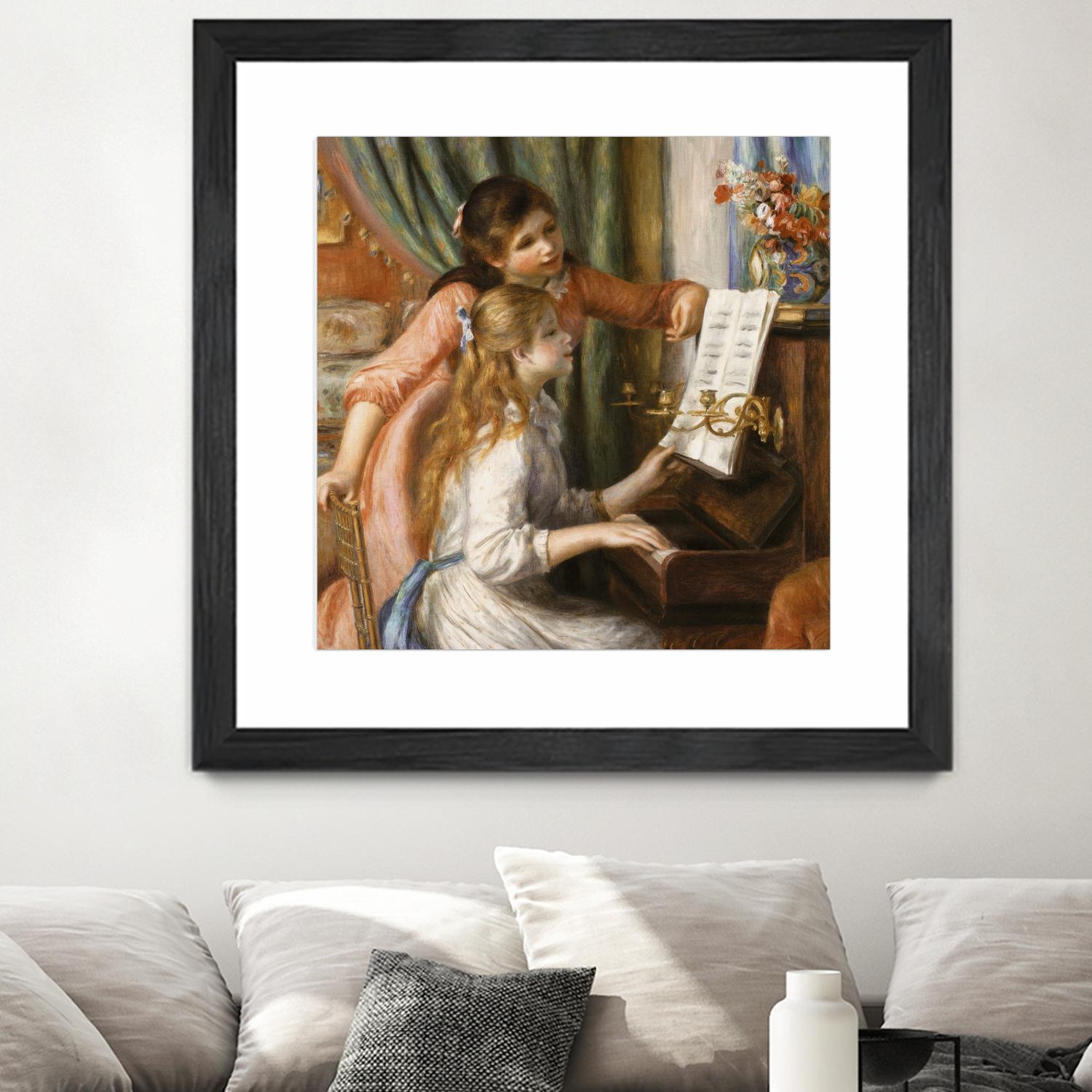 Jeunes filles au piano by Auguste Renoir on GIANT ART - beige figurative young women