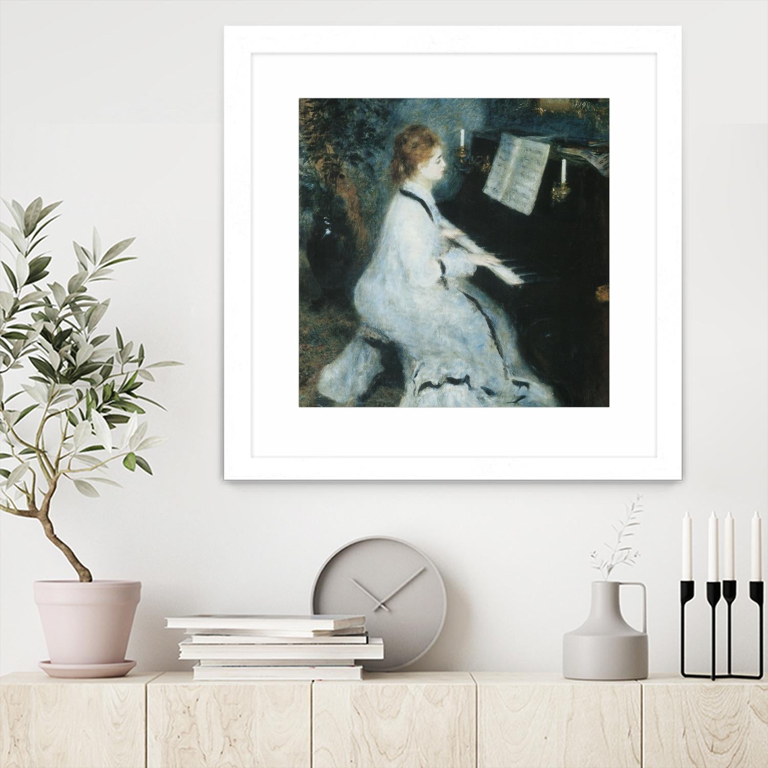 Femme au piano by Auguste Renoir on GIANT ART - white figurative piano