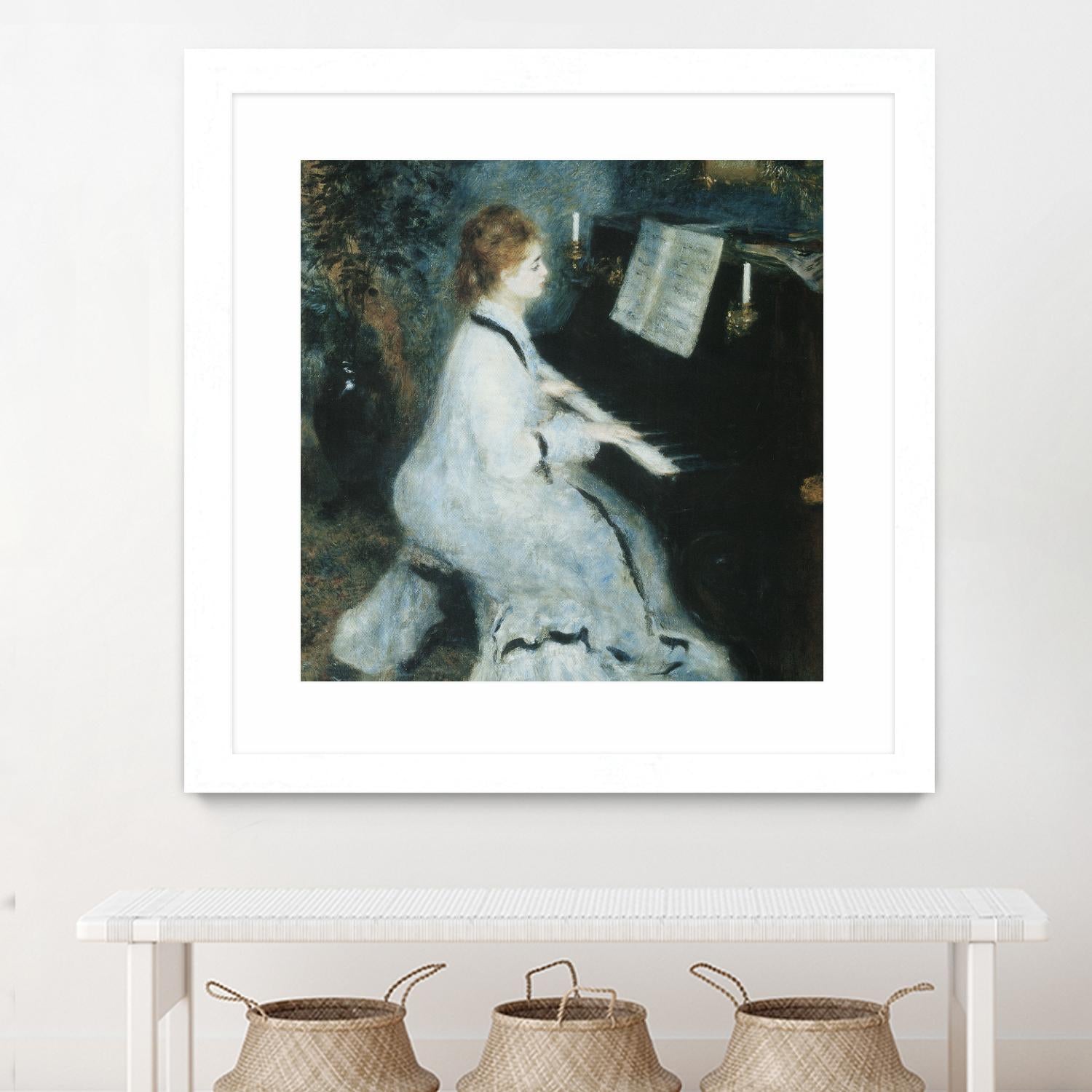 Femme au piano by Auguste Renoir on GIANT ART - white figurative piano