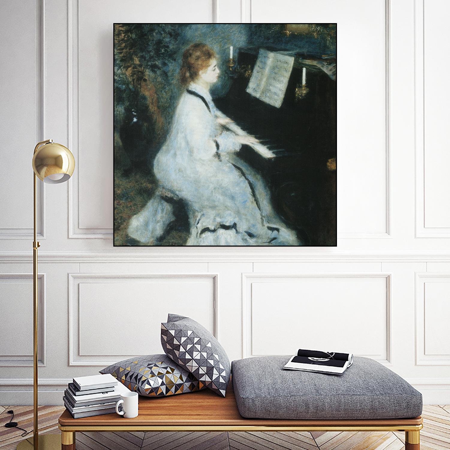 Femme au piano by Auguste Renoir on GIANT ART - white figurative piano