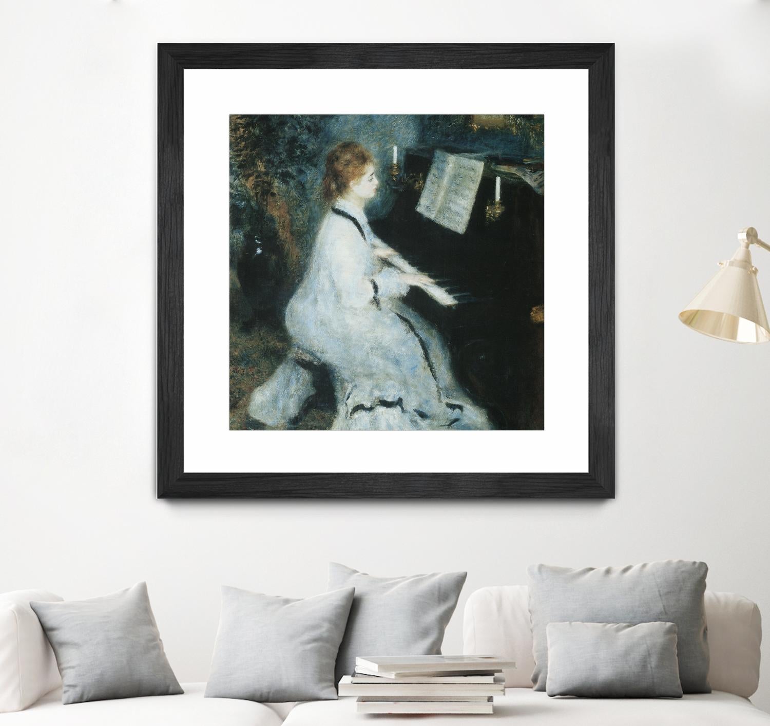 Femme au piano by Auguste Renoir on GIANT ART - white figurative piano