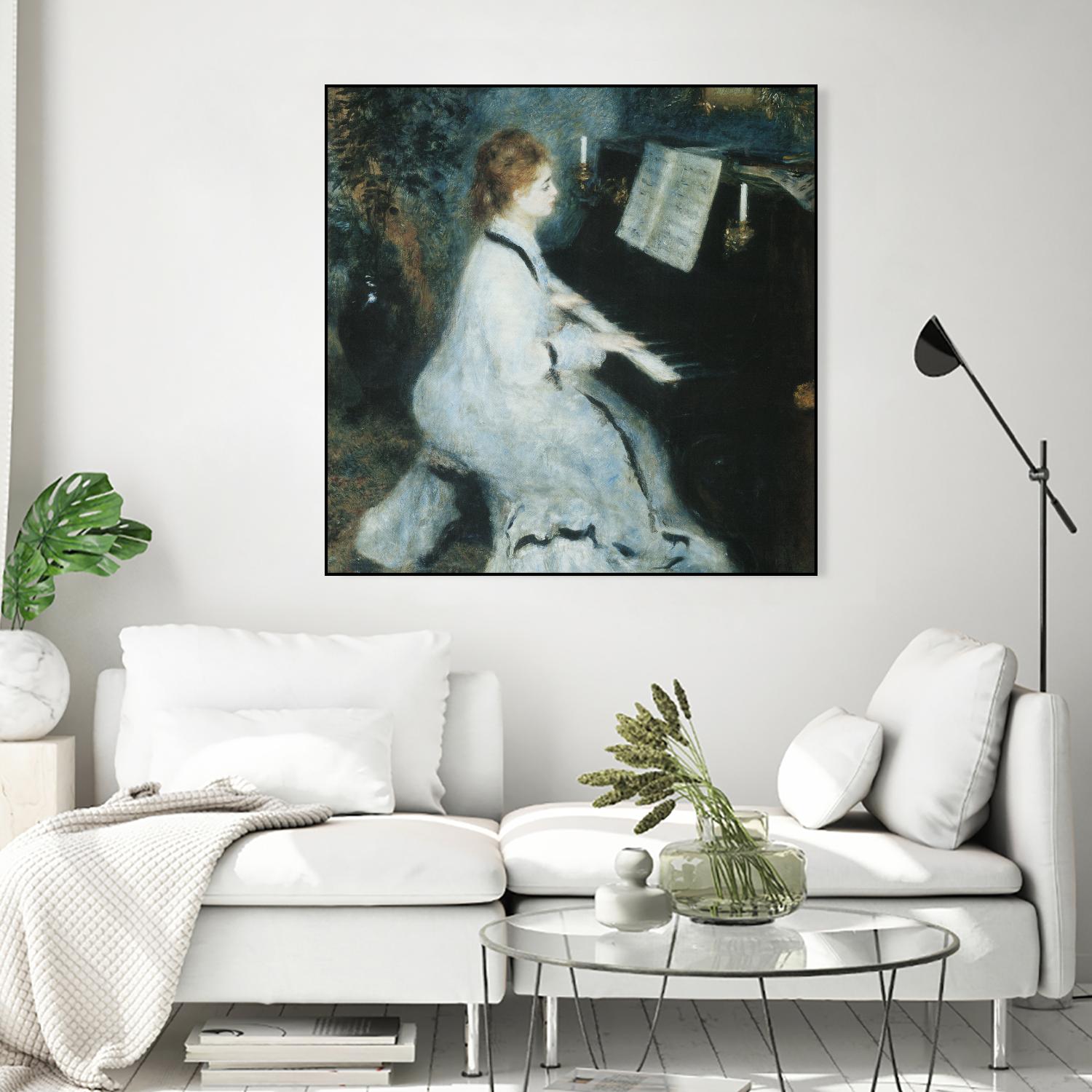 Femme au piano by Auguste Renoir on GIANT ART - white figurative piano