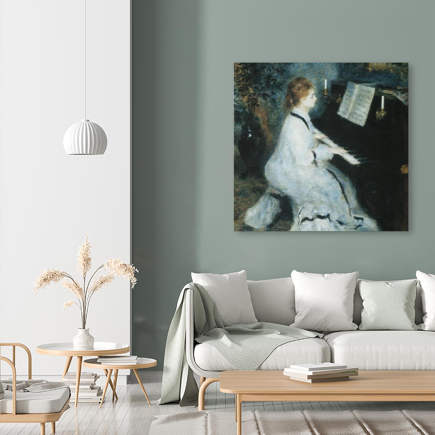 Femme au piano by Pierre-Auguste Renoir on GIANT ART - white figurative piano