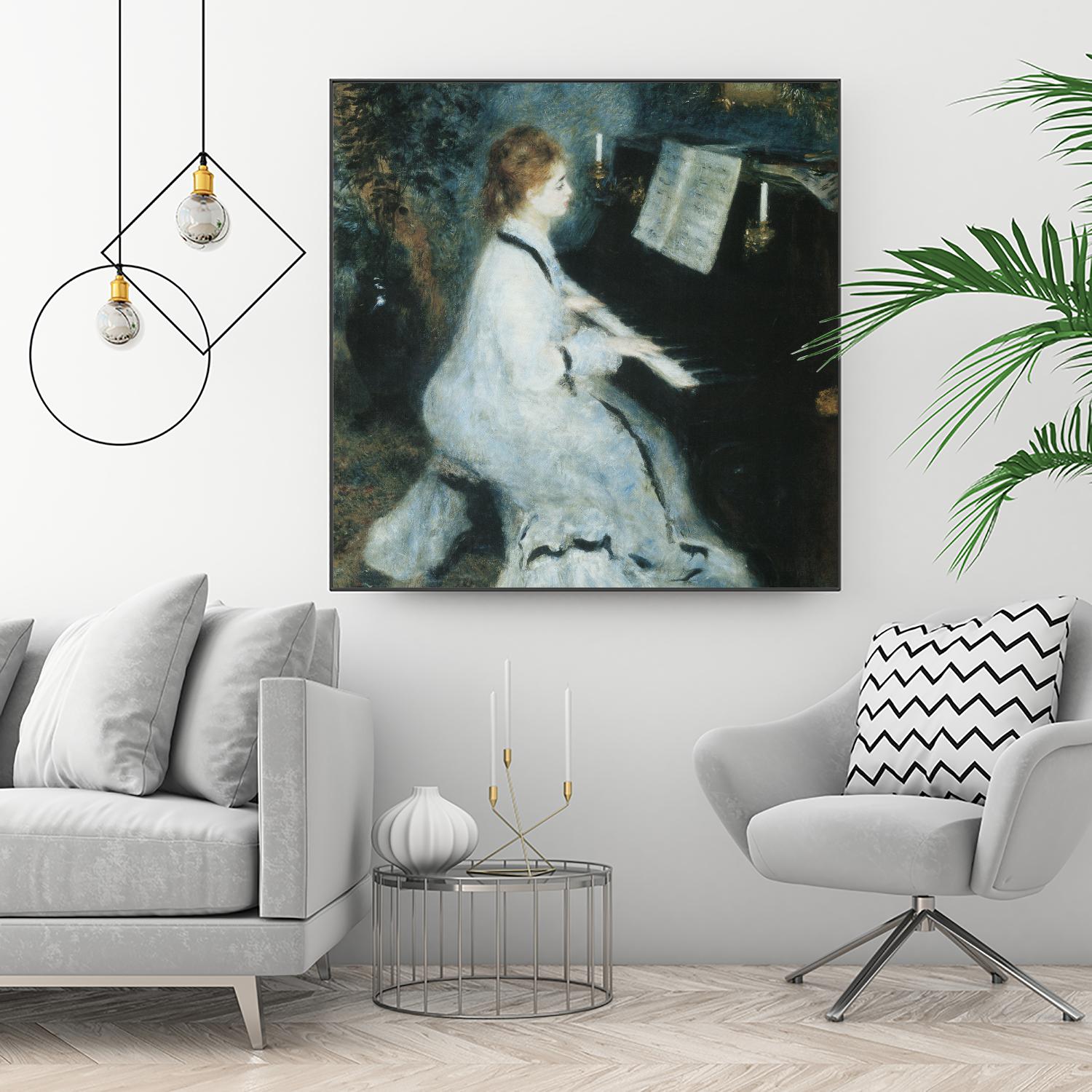 Femme au piano by Auguste Renoir on GIANT ART - white figurative piano