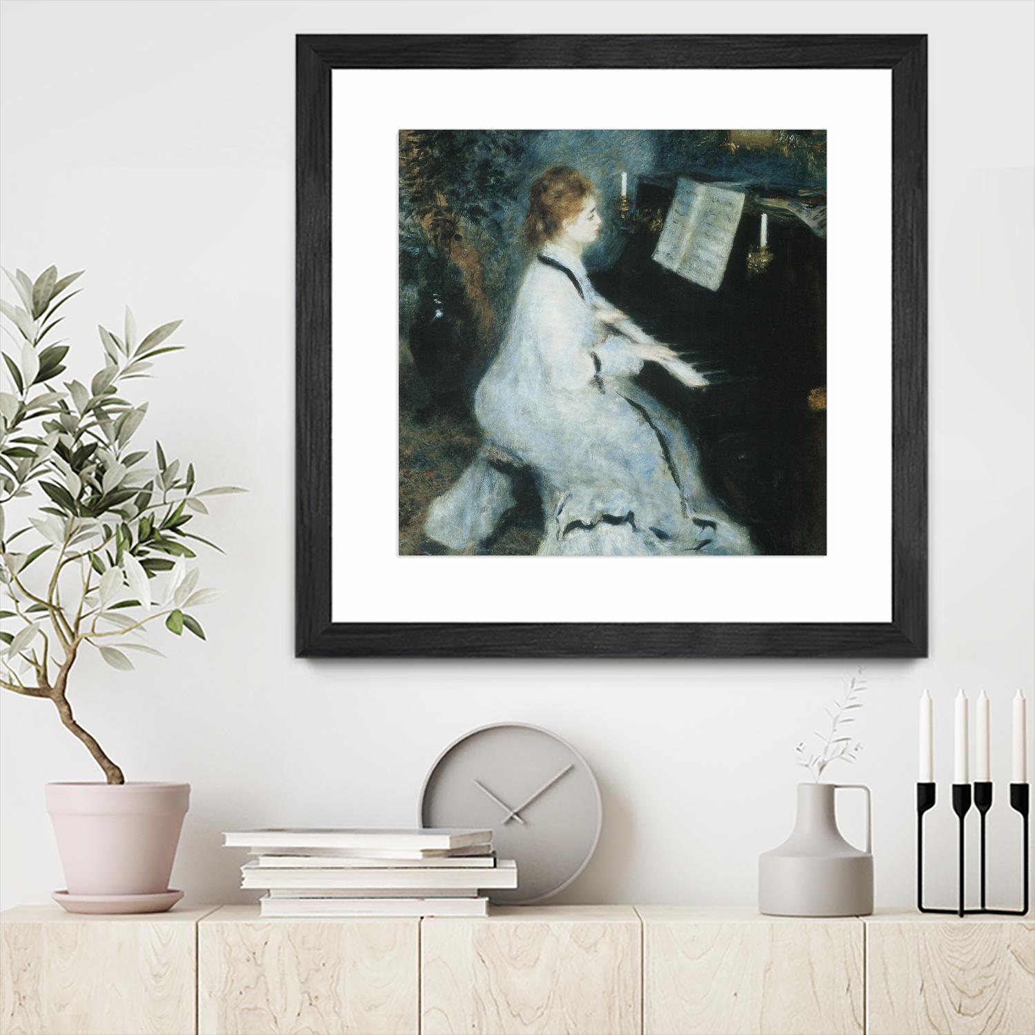 Femme au piano by Auguste Renoir on GIANT ART - white figurative piano