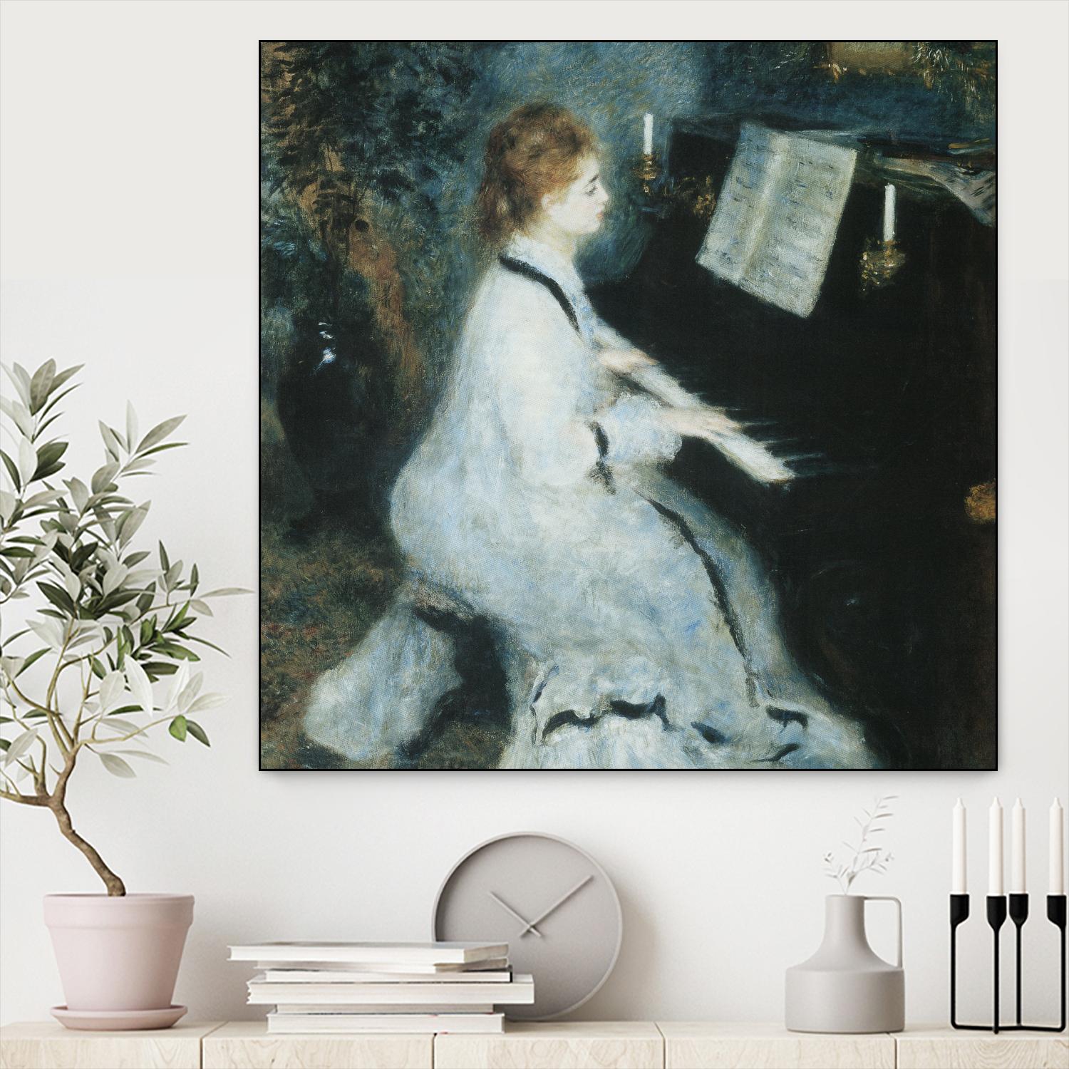 Femme au piano by Auguste Renoir on GIANT ART - white figurative piano