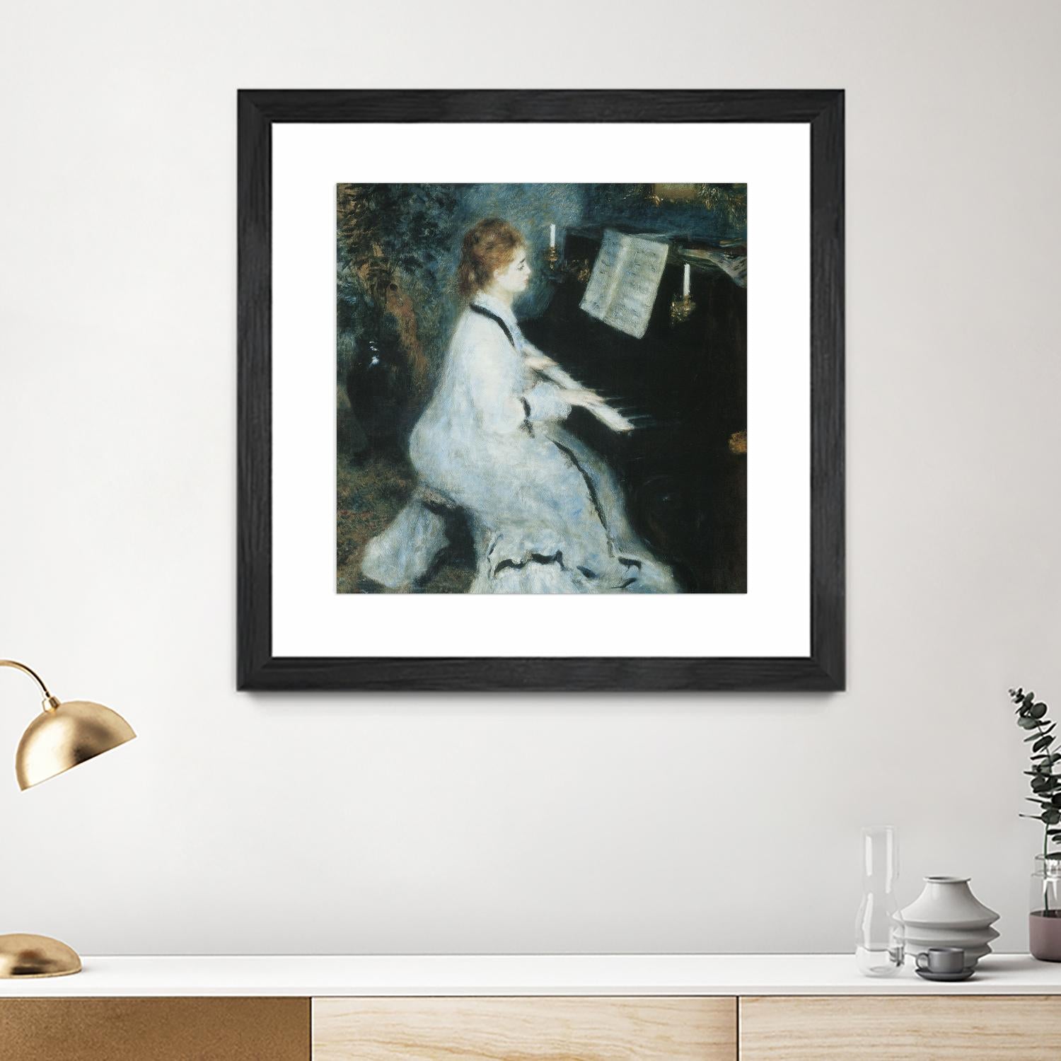 Femme au piano by Auguste Renoir on GIANT ART - white figurative piano