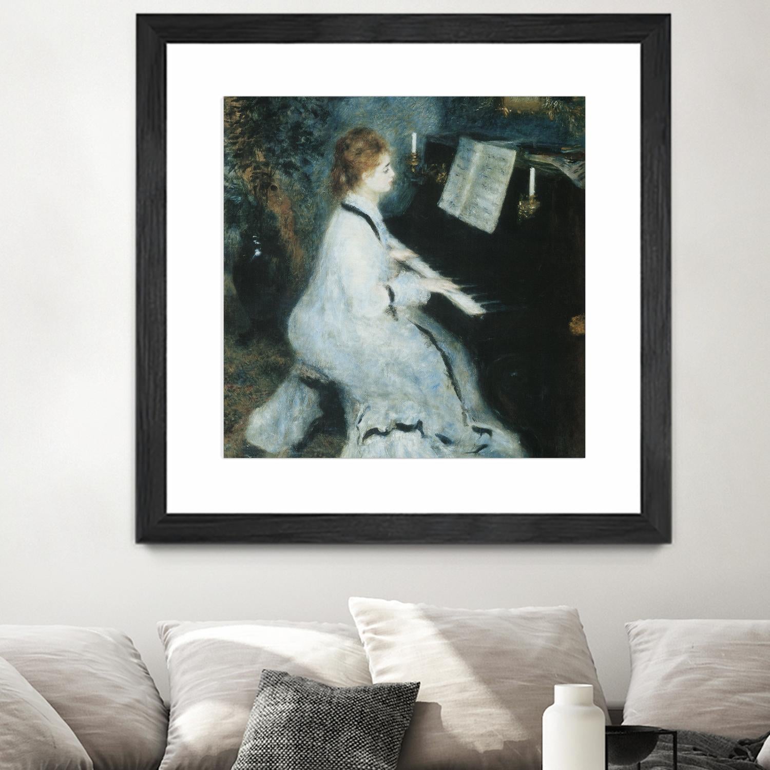 Femme au piano by Auguste Renoir on GIANT ART - white figurative piano