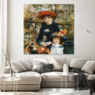 À la terrasse by Auguste Renoir on GIANT ART - red figurative mother and child