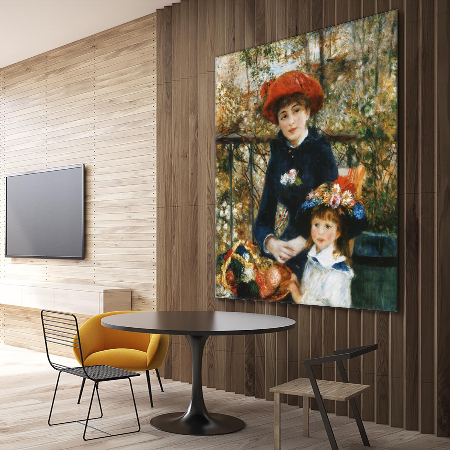 À la terrasse by Auguste Renoir on GIANT ART - red figurative mother and child