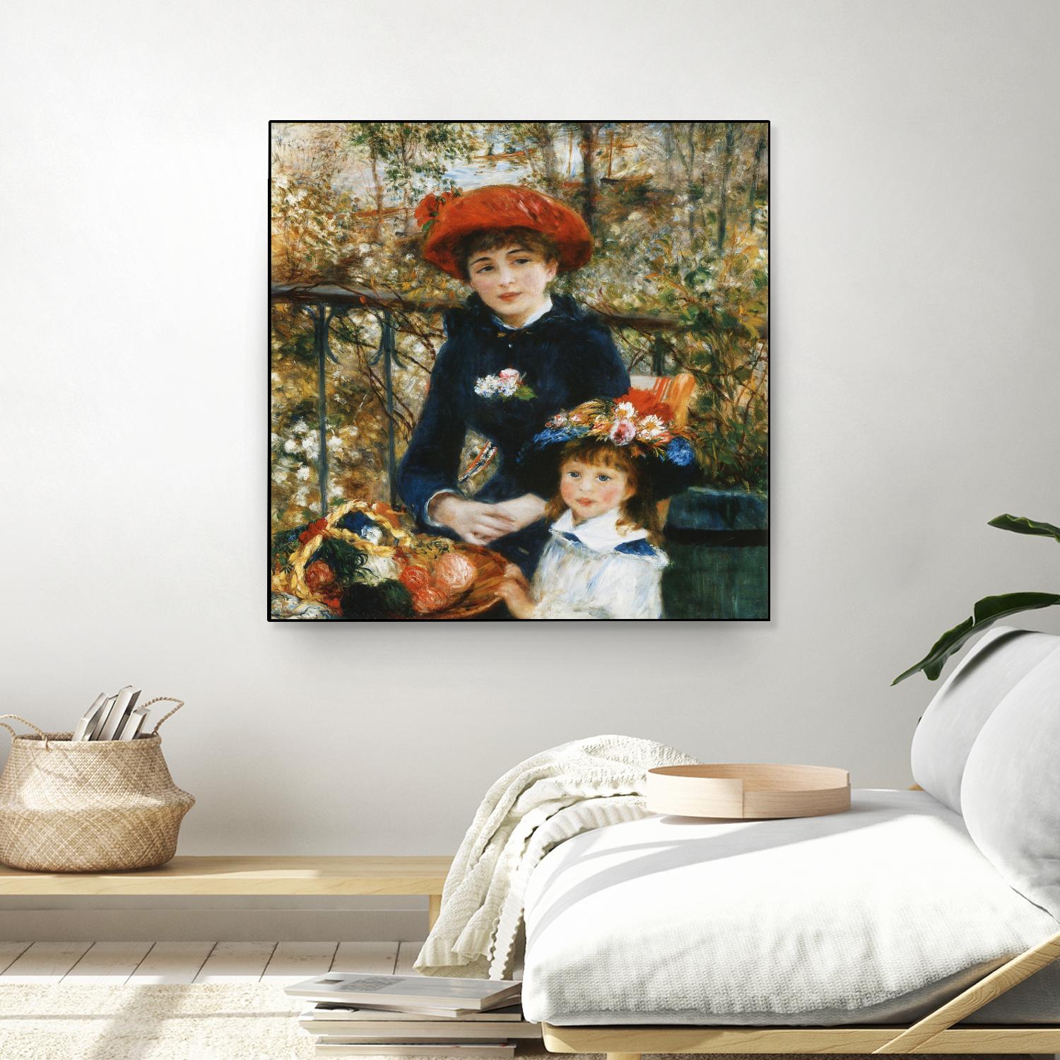 À la terrasse by Auguste Renoir on GIANT ART - red figurative mother and child