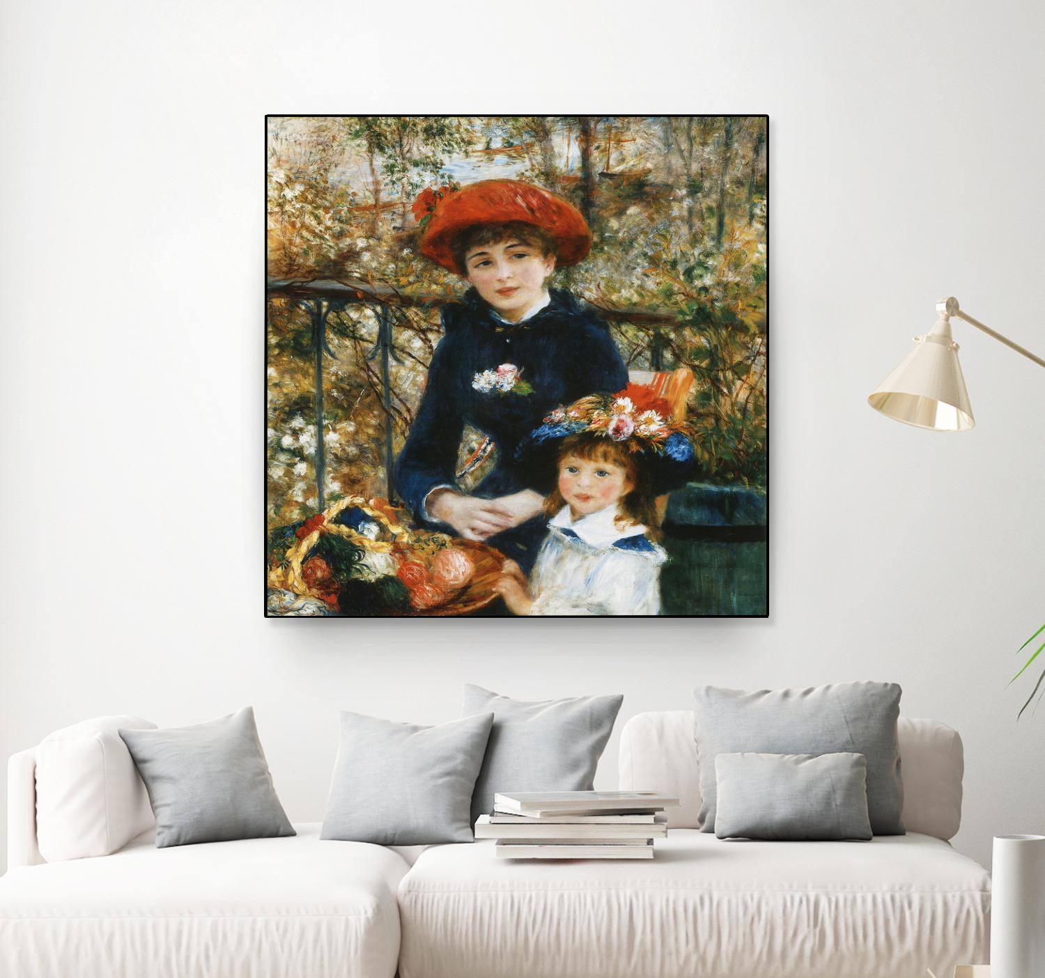 À la terrasse by Auguste Renoir on GIANT ART - red figurative mother and child