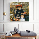 À la terrasse by Auguste Renoir on GIANT ART - red figurative mother and child