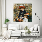 Two Sisters (On the Terrace), 1881 by Pierre-Auguste Renoir on GIANT ART - red museums mother and child