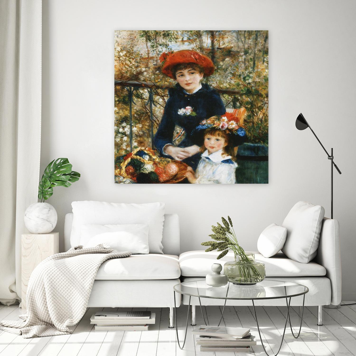 Two Sisters (On the Terrace), 1881 by Pierre-Auguste Renoir on GIANT ART - red museums mother and child