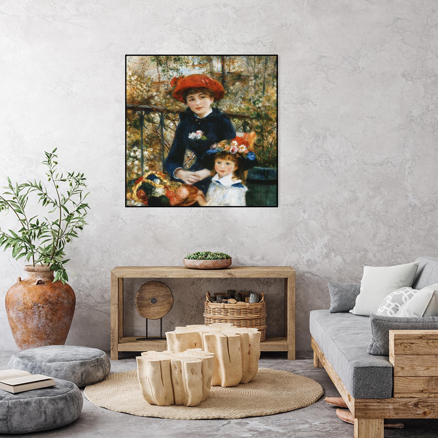 À la terrasse by Auguste Renoir on GIANT ART - red figurative mother and child