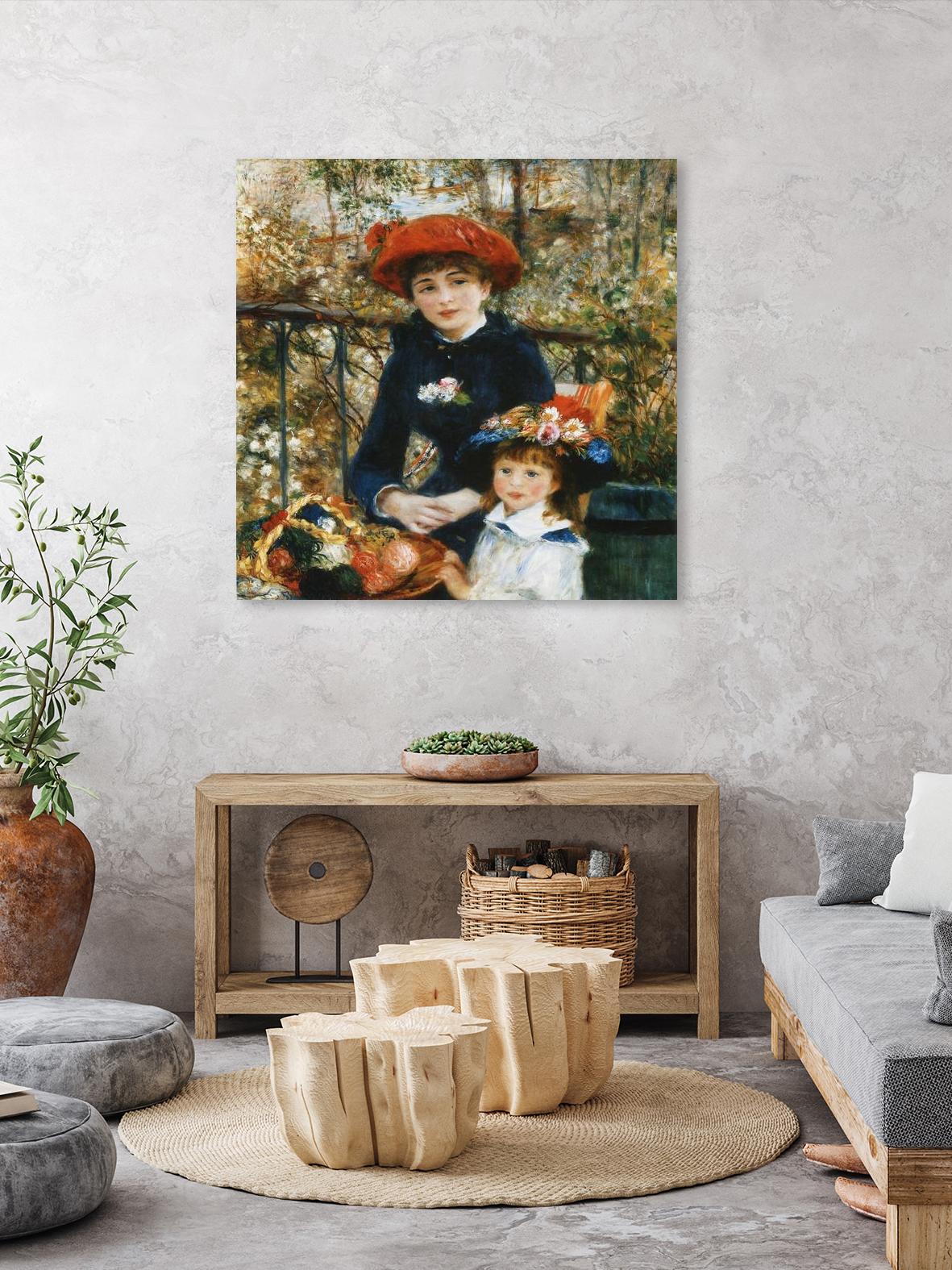 Two Sisters (On the Terrace), 1881 by Pierre-Auguste Renoir on GIANT ART - red museums mother and child